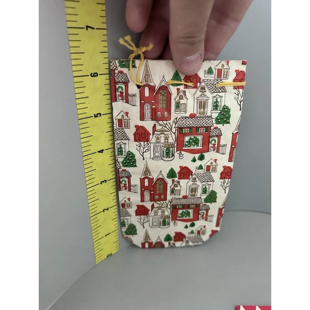 Vintage Christmas CHADWICK MILLER Small Drawstring Paper Gift Treat BAGS